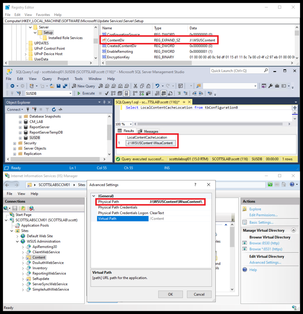 Validating the WSUSContent directory