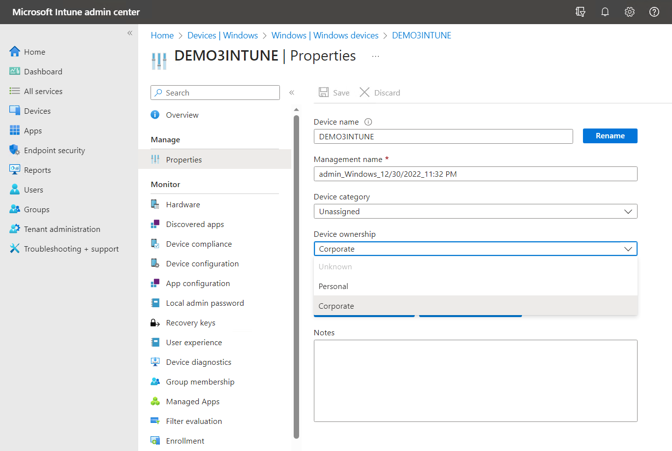 How to set device ownership