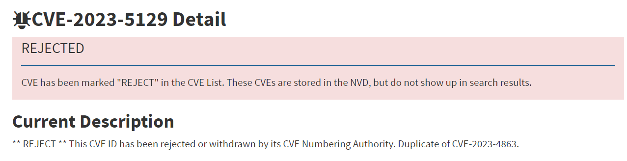 CVE-2023-5129 rejected