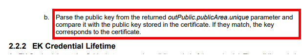 parse the public key and compare it with the public key store in the certificate 